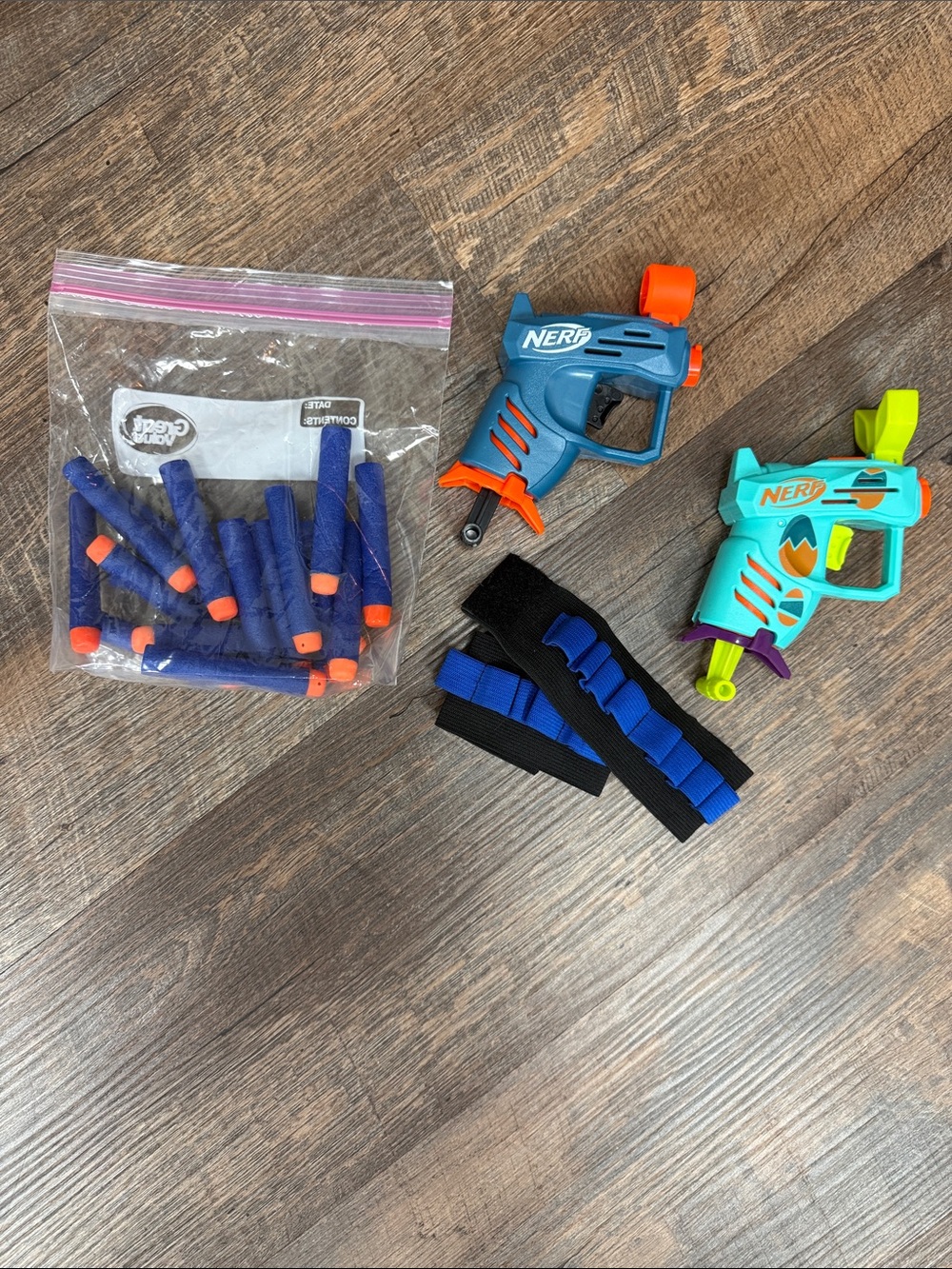 NERF Micro Darts Blasters Set - Blue & Teal
